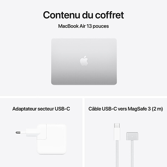 MacBook Apple MacBook Air M4 13" (2025) Argent 24Go/512 Go (MC654FN/A) - Autre vue