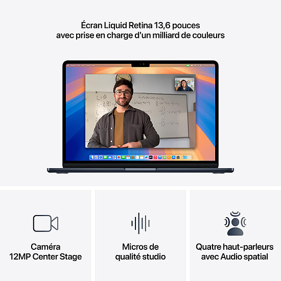 MacBook Apple MacBook Air M4 13" (2025) Minuit 16Go/256 Go (MW123FN/A) - Autre vue
