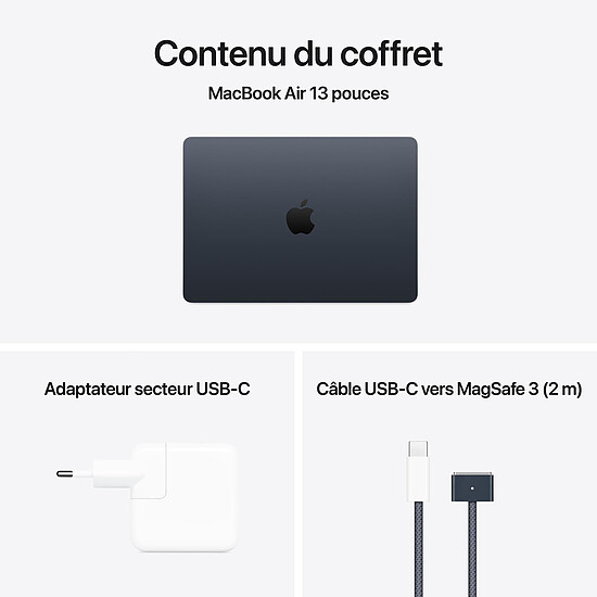 MacBook Apple MacBook Air M4 13" (2025) Minuit 16Go/256 Go (MW123FN/A) - Autre vue