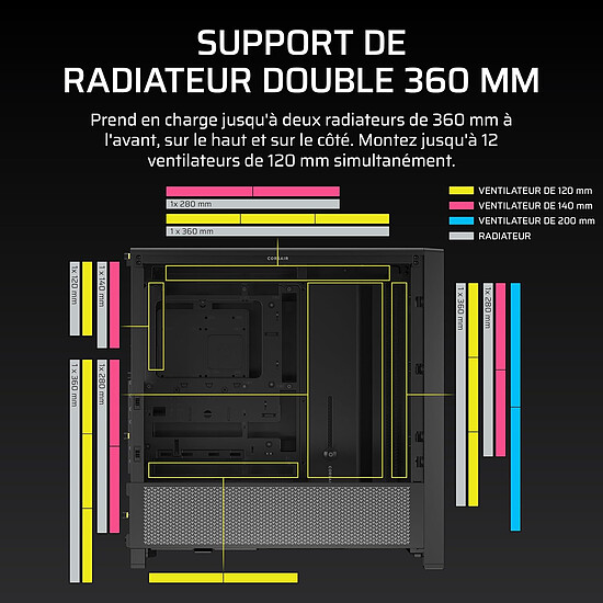 Boîtier PC Corsair FRAME 4000D - Noir - Autre vue