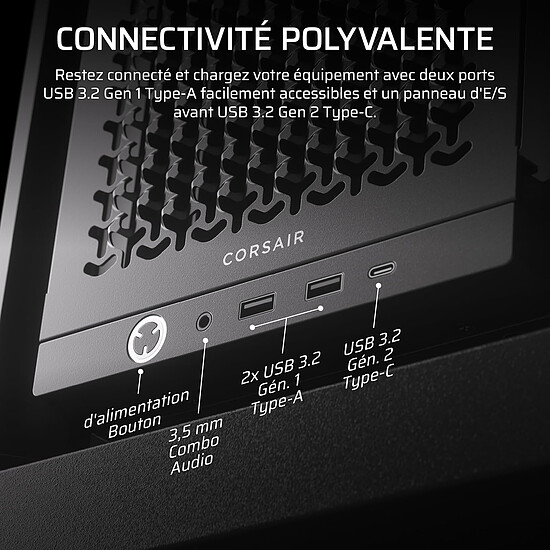 Boîtier PC Corsair FRAME 4000D - Noir - Autre vue