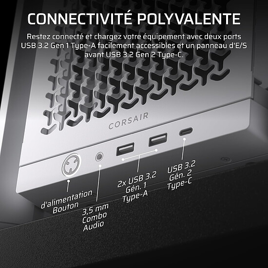 Boîtier PC Corsair FRAME 4000D - Blanc - Autre vue