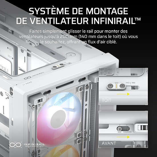 Boîtier PC Corsair FRAME 4000D RS ARGB - Blanc - Autre vue