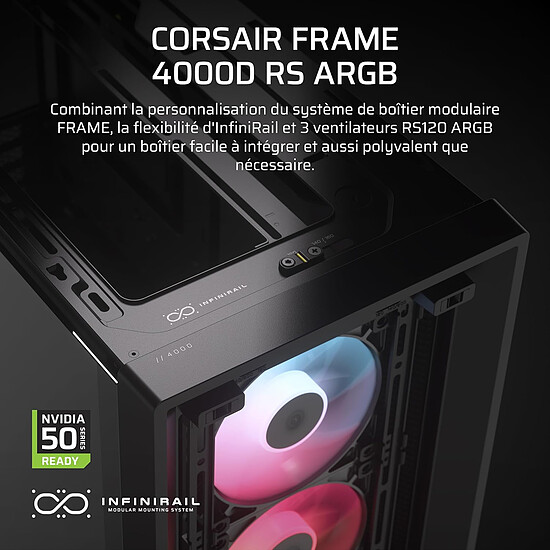 Boîtier PC Corsair FRAME 4000D RS ARGB - Noir - Autre vue