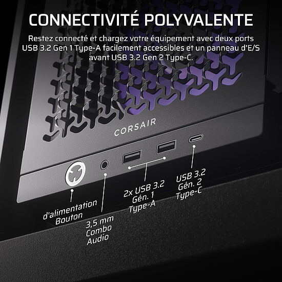 Boîtier PC Corsair FRAME 4000D RS ARGB - Noir - Autre vue