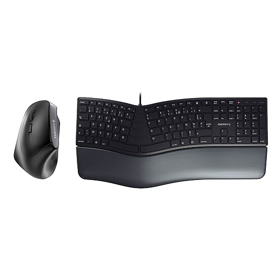 Clavier souris bureautique Cherry DC 9000 Ergo - Gaucher
