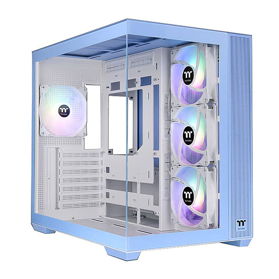 Boîtier PC Thermaltake View 380 TG ARGB - Bleu hortensia