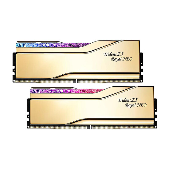 Mémoire RAM G.Skill Trident Z5 Royal Neo Or - 2 x 16 Go (32 Go) - DDR5 6400 MHz - CL30 - Autre vue