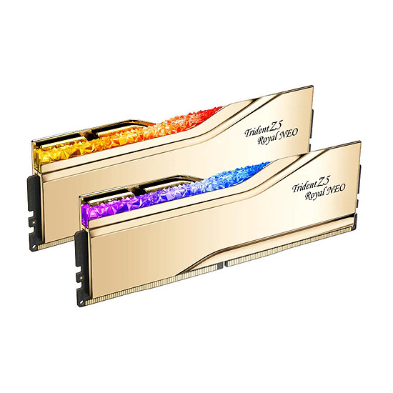 Mémoire RAM G.Skill Trident Z5 Royal Neo Or - 2 x 16 Go (32 Go) - DDR5 6400 MHz - CL30 - Autre vue