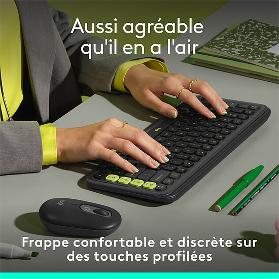 Clavier PC Logitech POP Icon Keys - Graphite - Autre vue