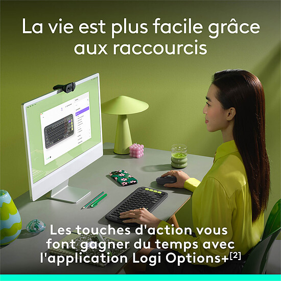 Clavier PC Logitech POP Icon Keys - Graphite - Autre vue