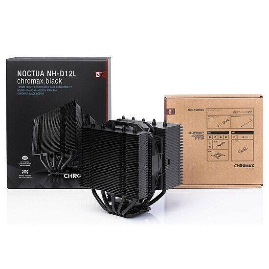 Ventirad Noctua NH-D12L chromax.black - Autre vue