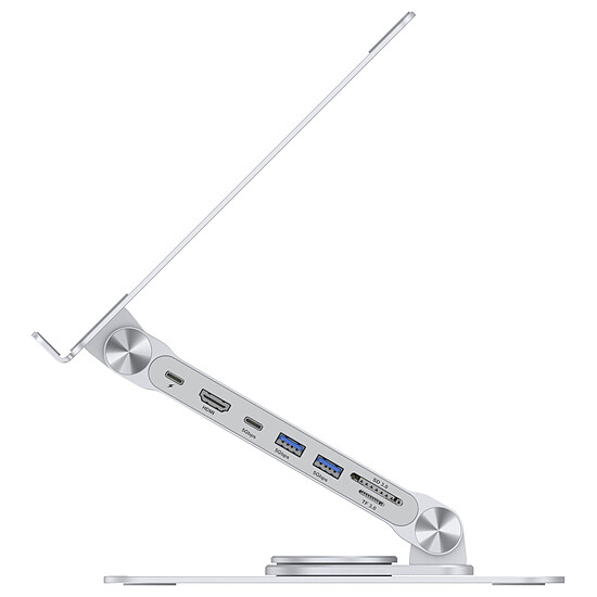 Station d'accueil PC portable INOVU Support rotatif 360° avec Hub USB-C 6-en-1 - Autre vue