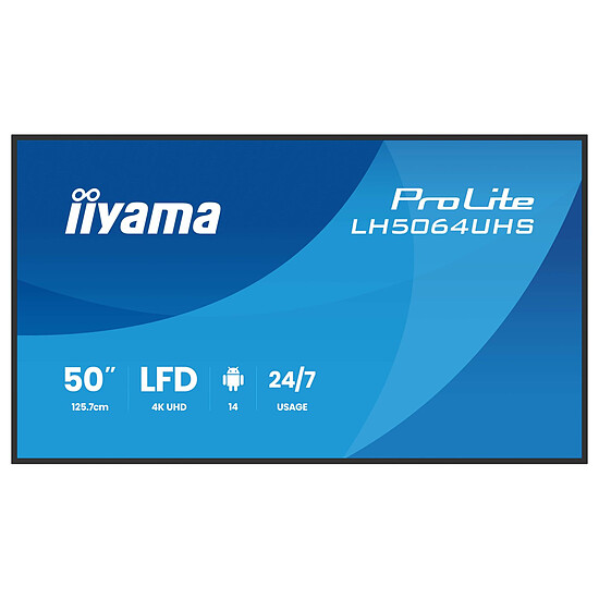 Écran dynamique iiyama 50" LED - ProLite LH5064UHS-B1AG - Ecran dynamique 4K UHD  - Autre vue