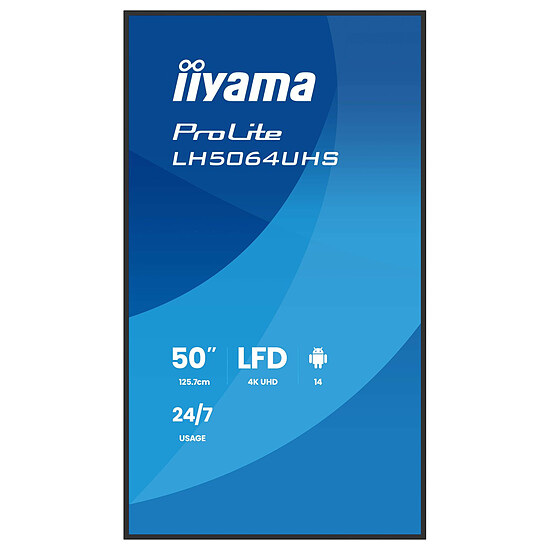 Écran dynamique iiyama 50" LED - ProLite LH5064UHS-B1AG - Ecran dynamique 4K UHD  - Autre vue