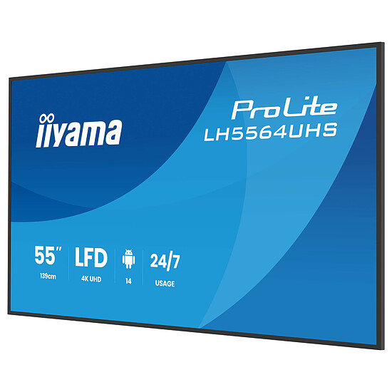 Écran dynamique iiyama 55" LED - ProLite LH5564UHS-B1AG - Ecran dynamique 4K UHD  - Autre vue