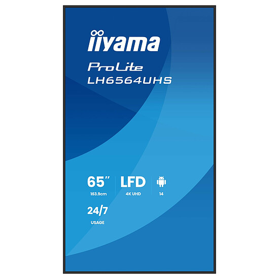 Écran dynamique iiyama 65" LED - ProLite LH6564UHS-B1AG - Ecran dynamique 4K UHD - Autre vue