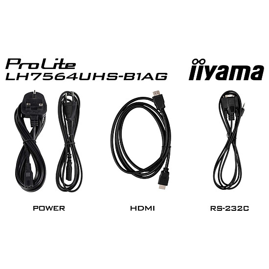Écran dynamique iiyama 75" LED - ProLite LH7564UHS-B1AG - Ecran dynamique 4K UHD  - Autre vue