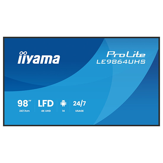 Écran dynamique iiyama 98" LED - ProLite LH9864UHS-B1AG - Ecran dynamique 4K UHD  - Autre vue