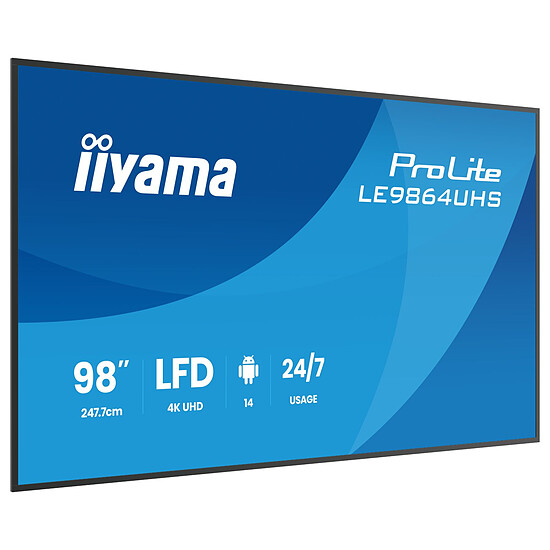 Écran dynamique iiyama 98" LED - ProLite LH9864UHS-B1AG - Ecran dynamique 4K UHD  - Autre vue