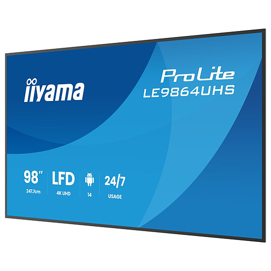 Écran dynamique iiyama 98" LED - ProLite LH9864UHS-B1AG - Ecran dynamique 4K UHD  - Autre vue