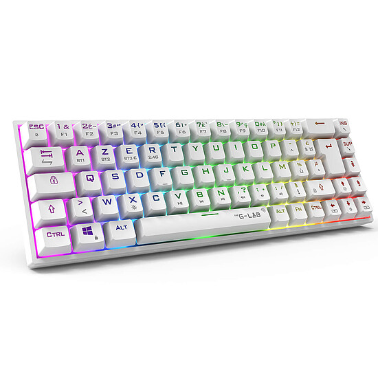Clavier PC The G-Lab Keyz Titanium Wireless - Blanc - Autre vue