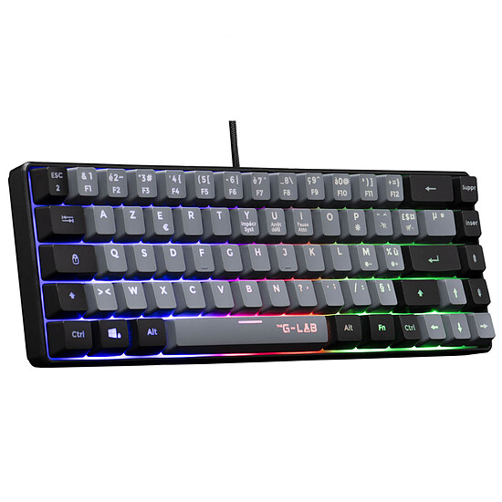 Clavier souris gamer The G-Lab Combo Hydrogen GRB - Noir - Autre vue