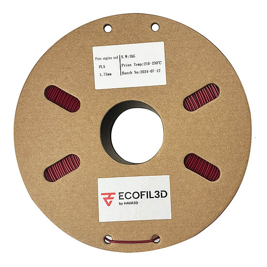 Filament 3D ECOFIL3D PLA Eco 1.75 mm - Rouge