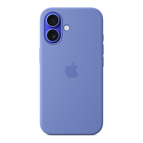 Coque et housse Apple Coque en silicone avec MagSafe pour iPhone 16 - Bleu Pervanche