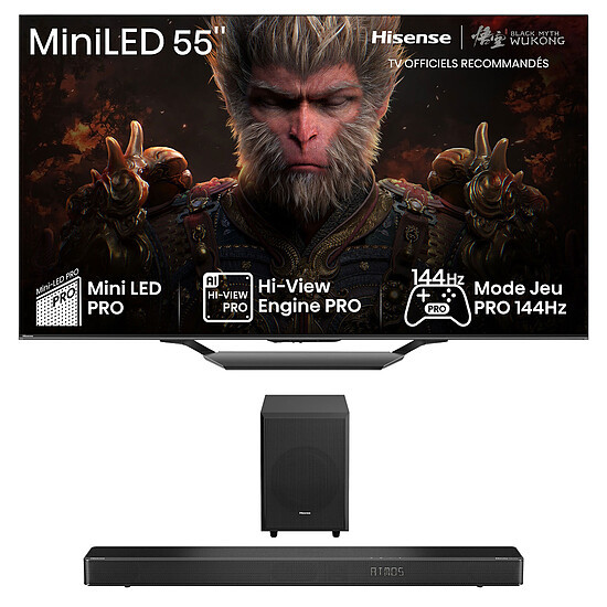 TV Hisense 55U7NQ + AX3120G