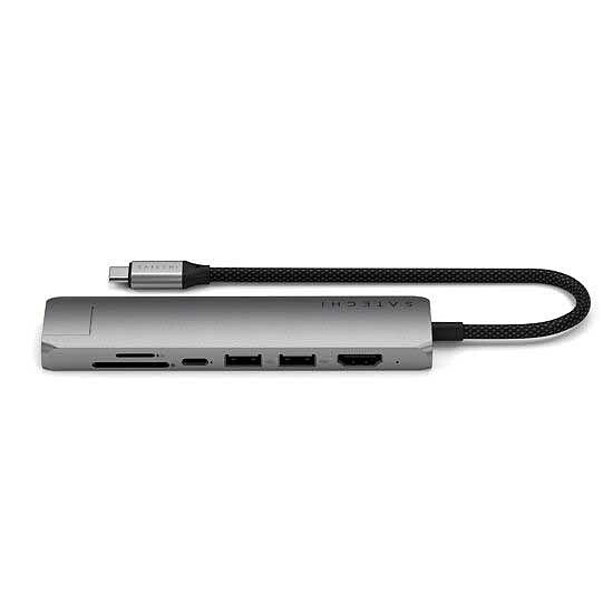Hub USB SATECHI Multiports USB-C Slim 7-en-1 - Gris - Autre vue