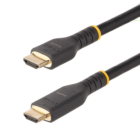 Câble HDMI StarTech.com Câble Durable HDMI 2.0 Certifié avec Ethernet - Noir - 10 m  - Autre vue
