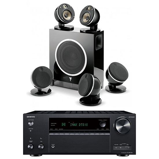 Ensemble Home-Cinéma Onkyo TX-NR7100B Noir + Focal Dôme Flax Pack 5.1 Noir - Autre vue