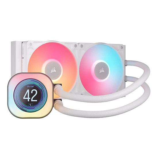 Watercooling AIO Corsair iCUE Link Titan 240 RX LCD - Blanc - Autre vue
