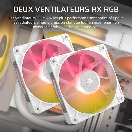 Watercooling AIO Corsair iCUE Link Titan 240 RX LCD - Blanc - Autre vue