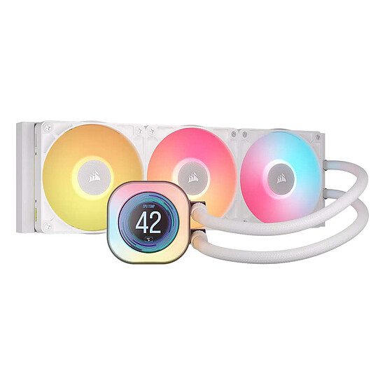 Watercooling AIO Corsair iCUE Link Titan 360 RX LCD - Blanc - Autre vue