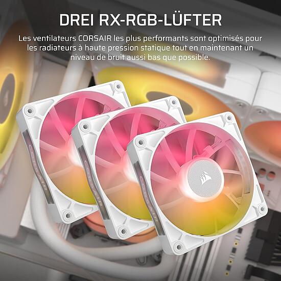Watercooling AIO Corsair iCUE Link Titan 360 RX LCD - Blanc - Autre vue
