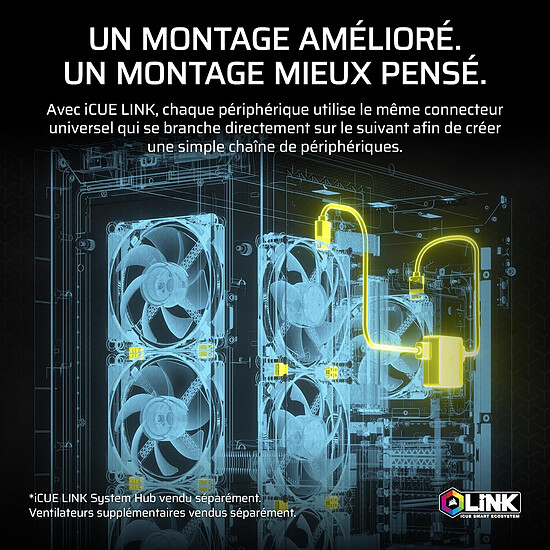 Watercooling AIO Corsair iCUE Link Titan 360 RX LCD - Blanc - Autre vue