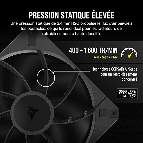 Ventilateur Boîtier Corsair RS140 MAX Dual Pack Noir - Autre vue