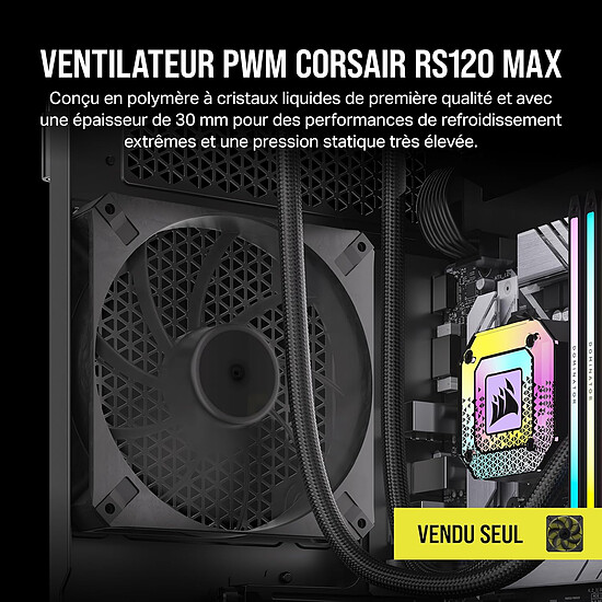Ventilateur Boîtier Corsair RS120 MAX - Noir - Autre vue