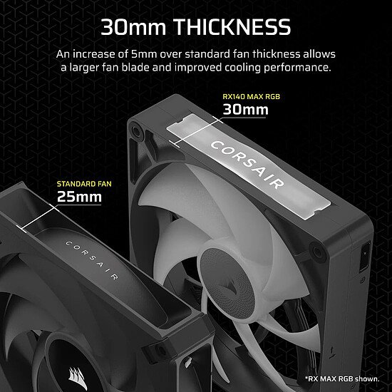 Ventilateur Boîtier Corsair iCUE LINK RX140 MAX RGB - Noir - Autre vue