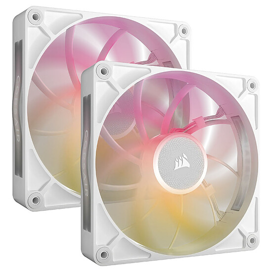 Ventilateur Boîtier Corsair iCUE LINK RX140 MAX RGB Dual Pack - Blanc + iCUE LINK System Hub - Autre vue