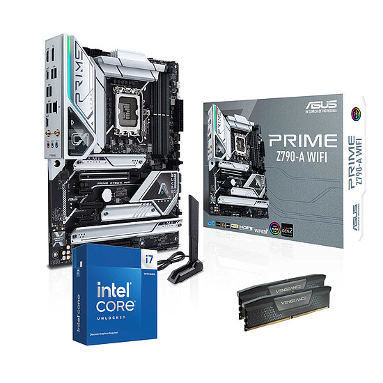 Intel Core i7-14700KF + Asus Z790 + RAM 32 Go DDR5 - Kit upgrade