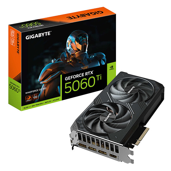 Carte graphique Gigabyte GeForce RTX 5060 Ti WINDFORCE OC 16G (Exclusivité web)