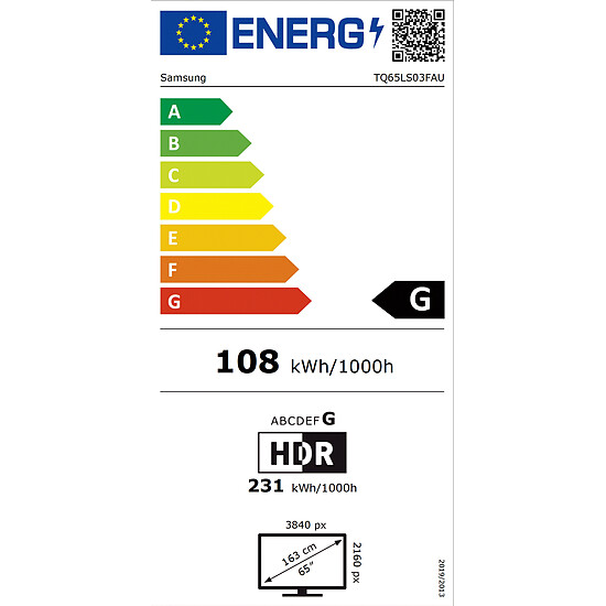TV Samsung The Frame TQ65LS03FA - TV QLED 4K UHD HDR - 163 cm - Autre vue