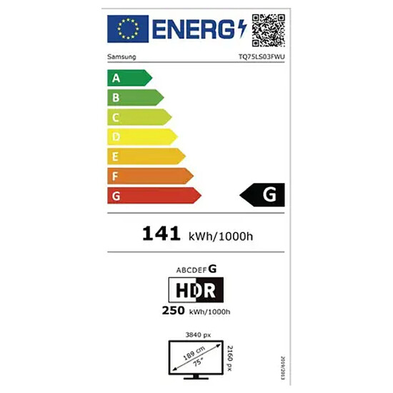TV Samsung Neo QLED The Frame Pro TQ75LS03FW - TV QLED 4K UHD HDR - 189 cm - Autre vue