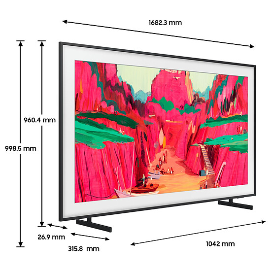 TV Samsung Neo QLED The Frame Pro TQ75LS03FW - TV QLED 4K UHD HDR - 189 cm - Autre vue