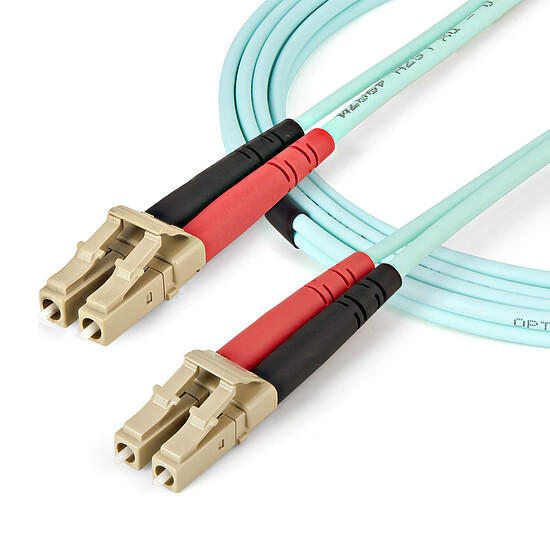 Câble fibre Optique StarTech.com Câble fibre optique 100Gb duplex multimode OM4 50/125 LC/LC - 1 m - Autre vue