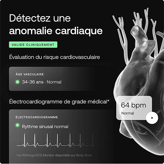 Balance connectée Withings Body Scan - Noir - Autre vue
