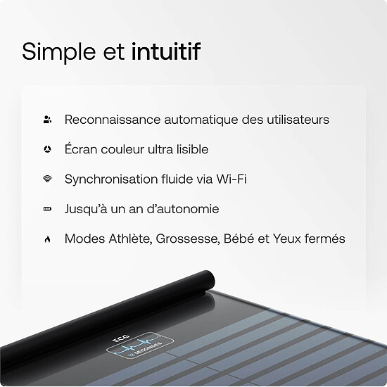 Balance connectée Withings Body Scan - Noir - Autre vue